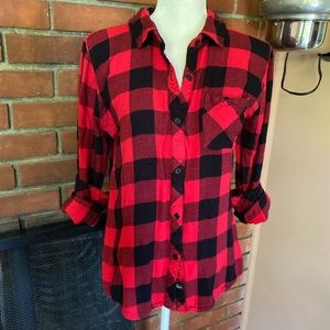 Rails red plaid flannel